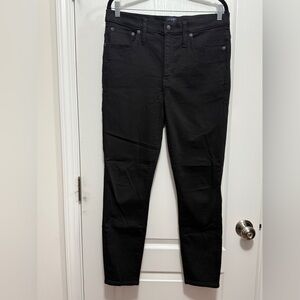 J Crew 9” High Rise Skinny Black‎ Wash Jeans Women's SZ 30 EUC preppy toothpick